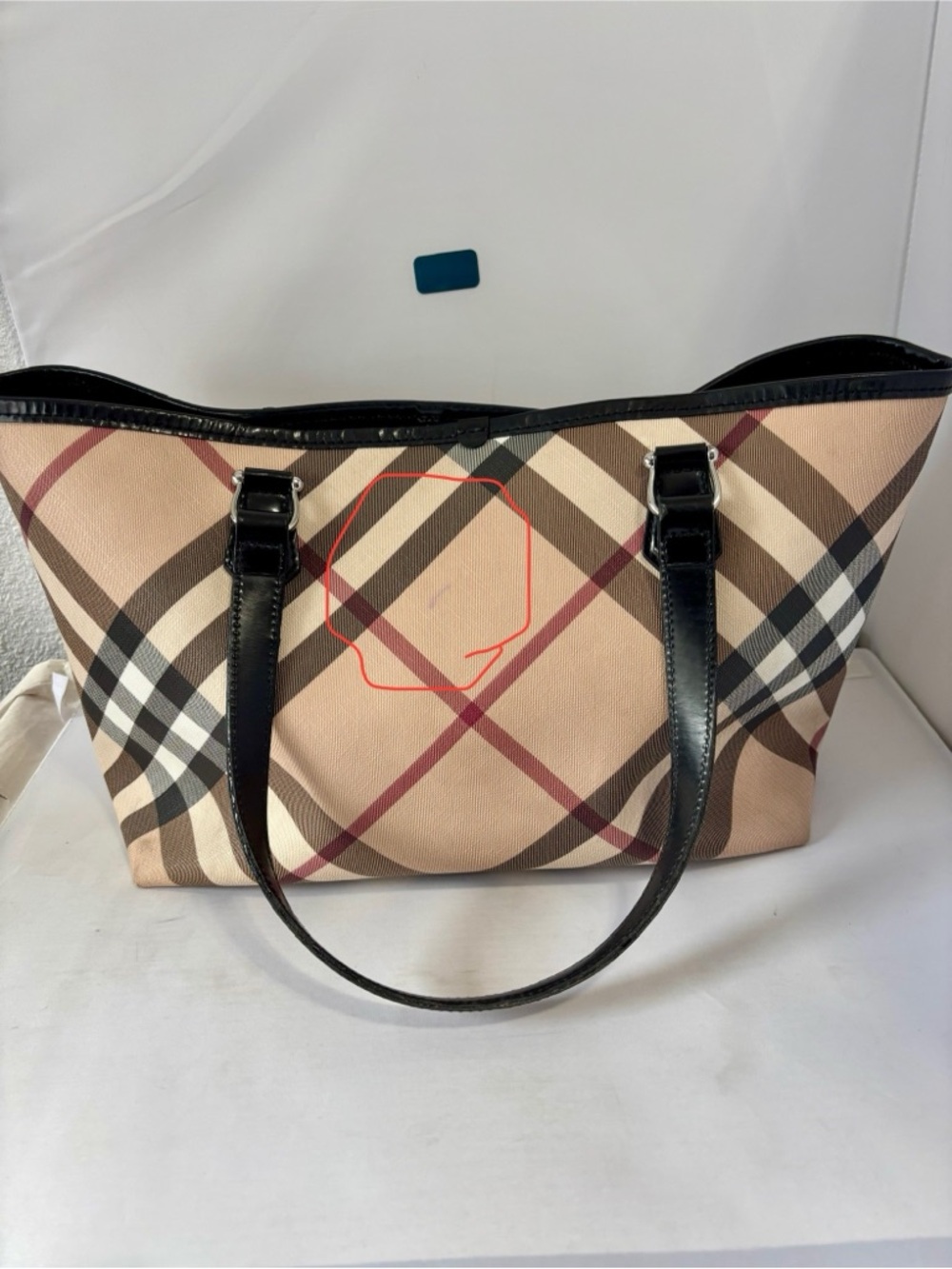 *Authentic* Burberry Beige
Checkered Tote Bag - Picture 5 of 5